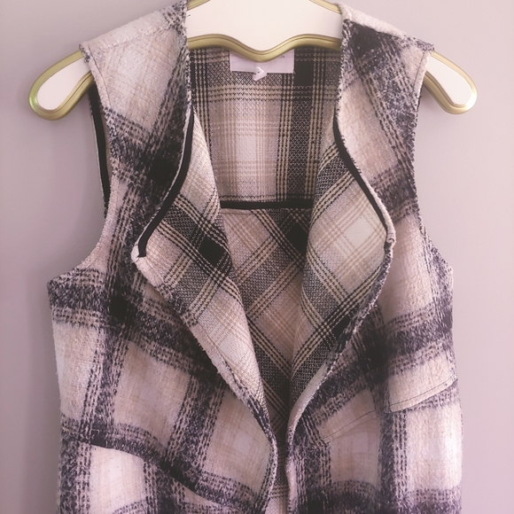 BCBGeneration Long Plaid Vest Size Small - Picture 3 of 16